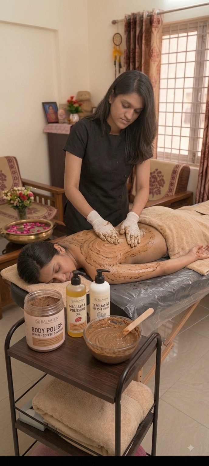 Unveil Your Radiant Glow: Premium Body Polishing Service at Home in Navi Mumbai
